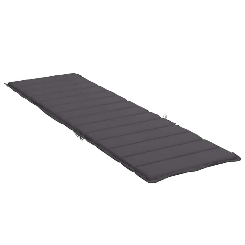 Sun Lounger Cushion Outdoor 200x50x3cm Anthracite Garden Patio Chair Pad