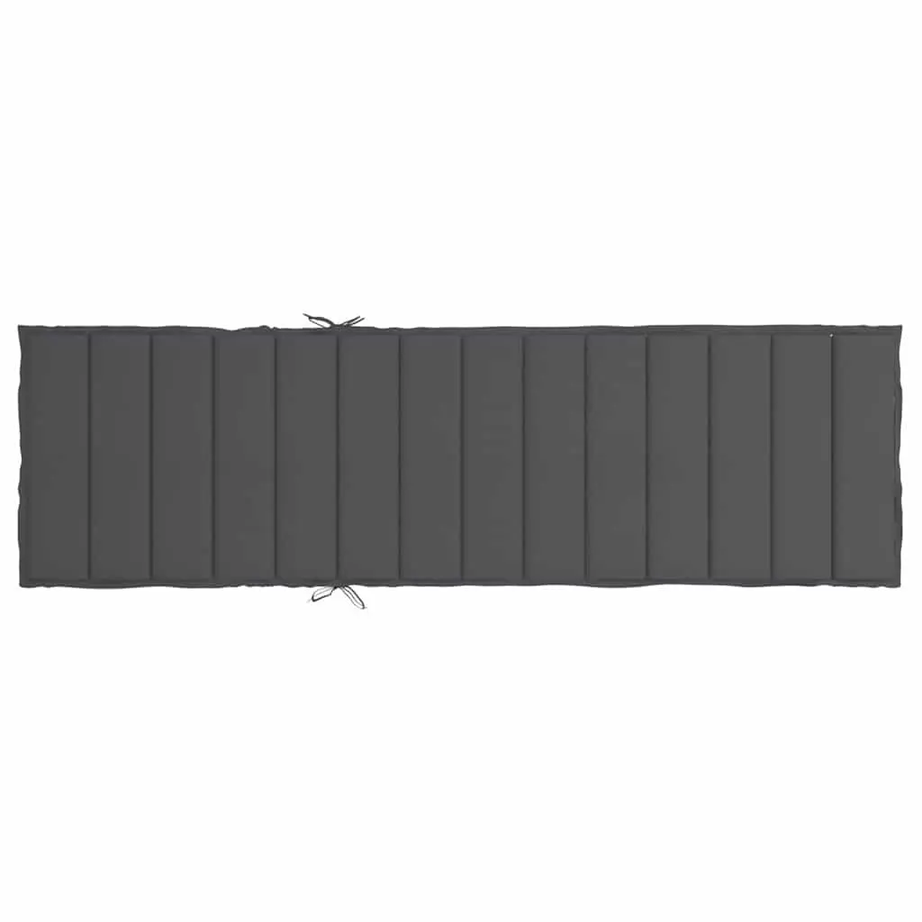 Sun Lounger Cushion Outdoor 200x50x3cm Anthracite Garden Patio Chair Pad