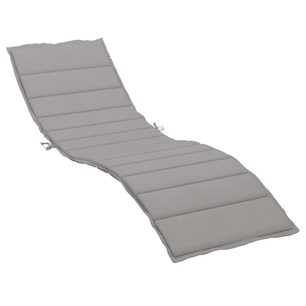 Sun Lounger Cushion Outdoor Garden Patio Chair Pad 200x50cm Grey Water Resistant