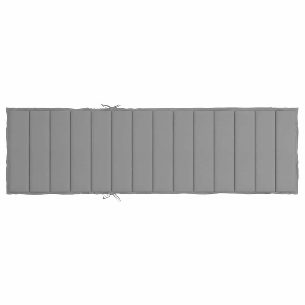 Sun Lounger Cushion Outdoor Garden Patio Chair Pad 200x50cm Grey Water Resistant