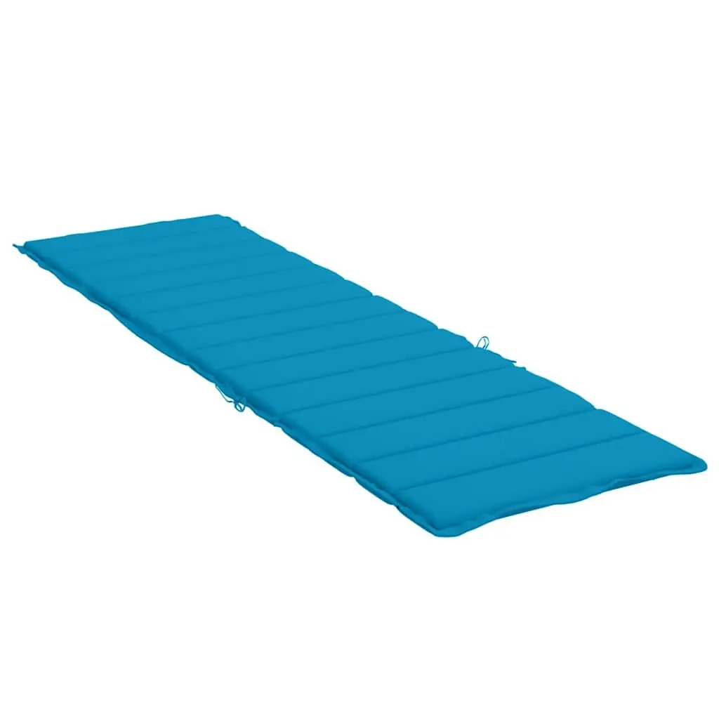 Sun Lounger Cushion Outdoor Garden Patio Chair Seat Pad 200x50x3cm Blue