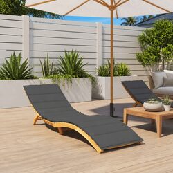 Value-Focused Anthracite Sun Lounger Cushion 200x60x3cm