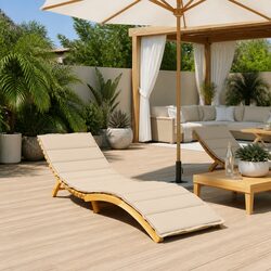 Comfortable Sun Lounger Cushion - Durable Oxford Fabric 200x60cm