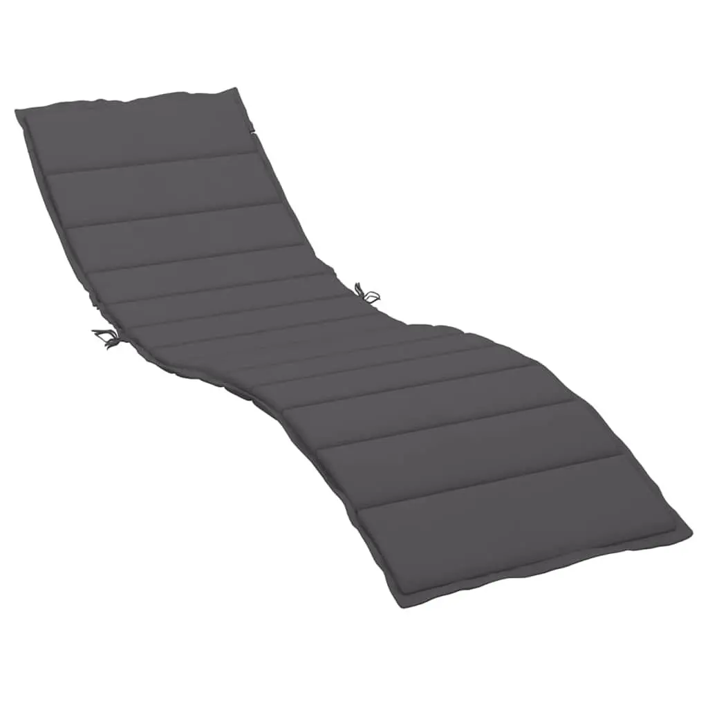 Sun Lounger Cushion Outdoor Garden Pad 200x70x3cm Anthracite Oxford Fabric