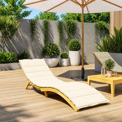 Comfortable and Durable Cream Sun Lounger Cushion