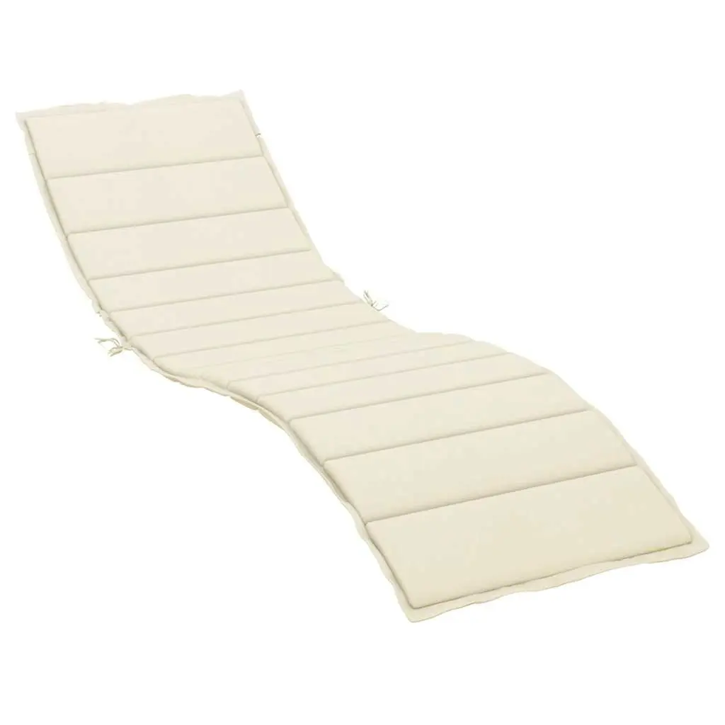 Sun Lounger Cushion Outdoor Garden Patio Chair Pad 200x70x3cm Cream