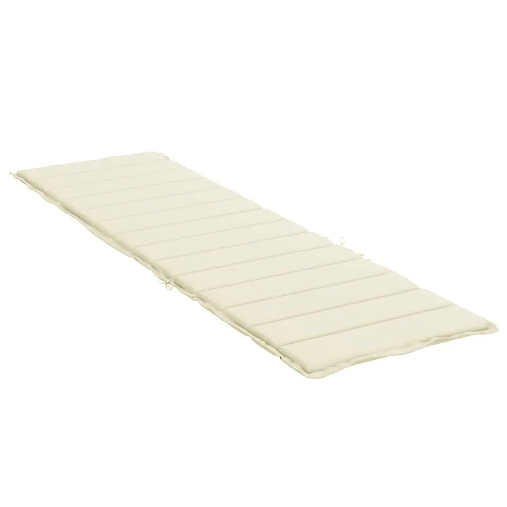 Sun Lounger Cushion Outdoor Garden Patio Chair Pad 200x70x3cm Cream