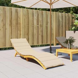 Beige Sun Lounger Cushion 200x70x3cm - Value and Comfort Combined