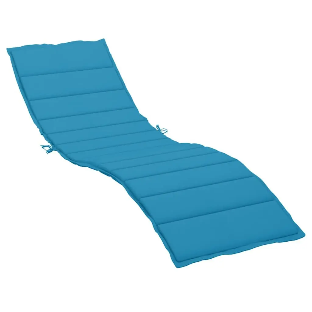 Outdoor Cushion Blue Garden Patio Sun Lounger Pad 200cm x 70cm x 3cm