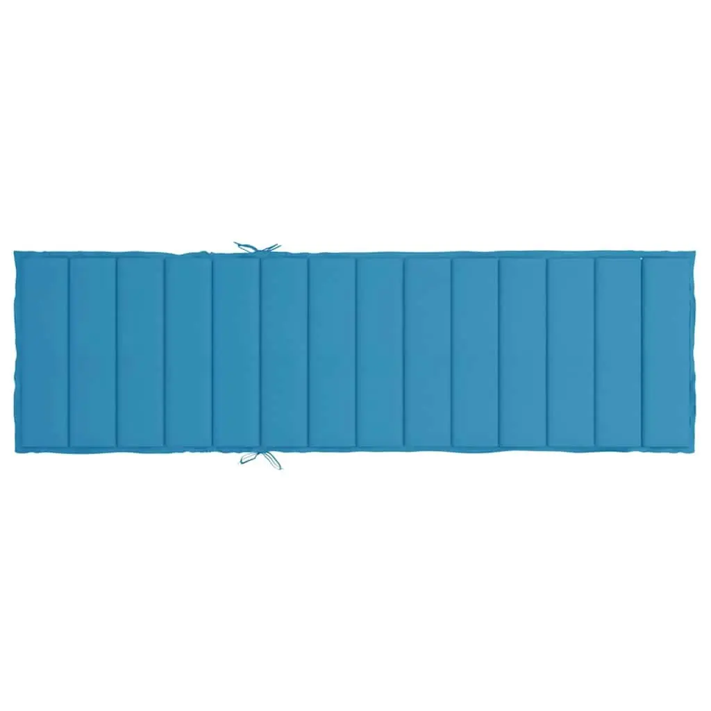 Outdoor Cushion Blue Garden Patio Sun Lounger Pad 200cm x 70cm x 3cm