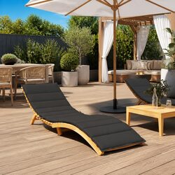 Reliable Black Sun Lounger Cushion with Comfort and Quality