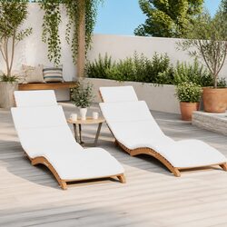 Comfortable and Durable Teak Sun Loungers with Cushions