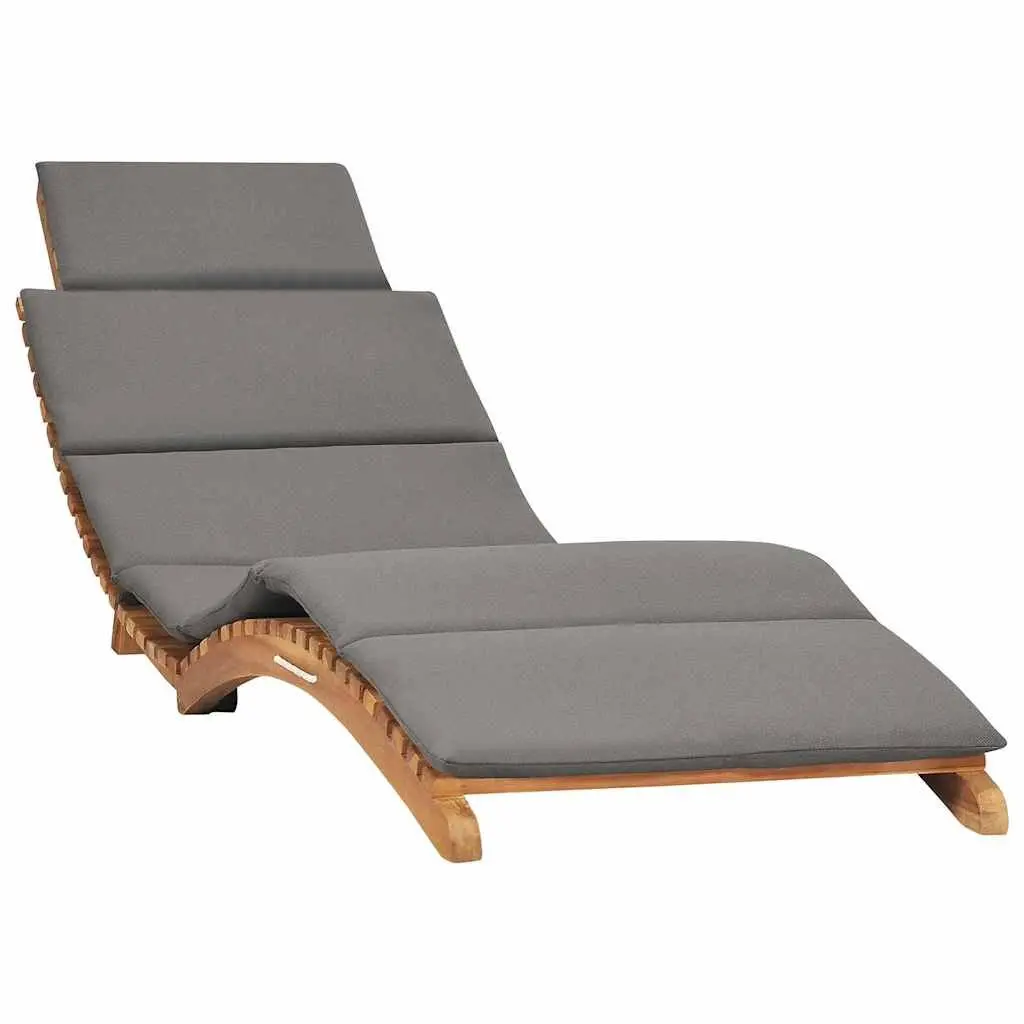 Sun Loungers Ergonomic Adjustable Backrest 2 pcs Grey Folding Garden