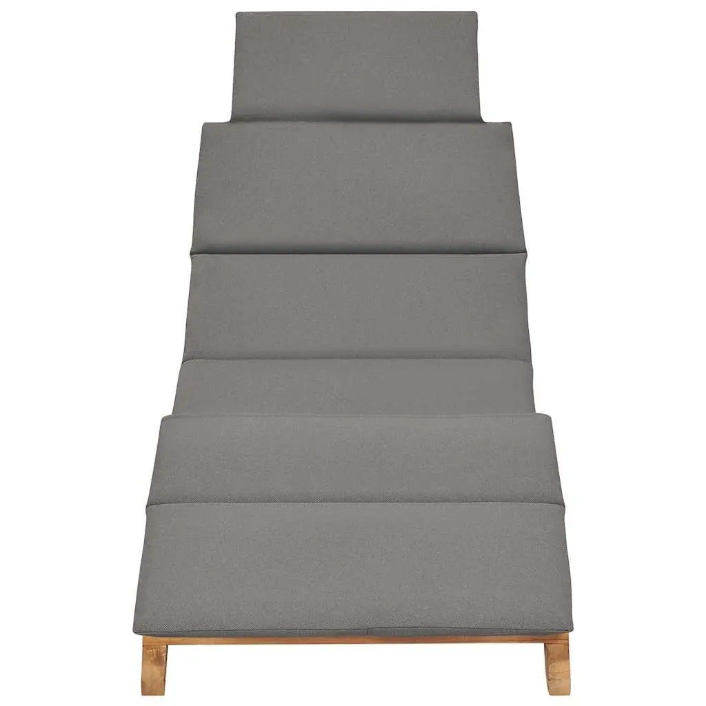 Sun Loungers Ergonomic Adjustable Backrest 2 pcs Grey Folding Garden