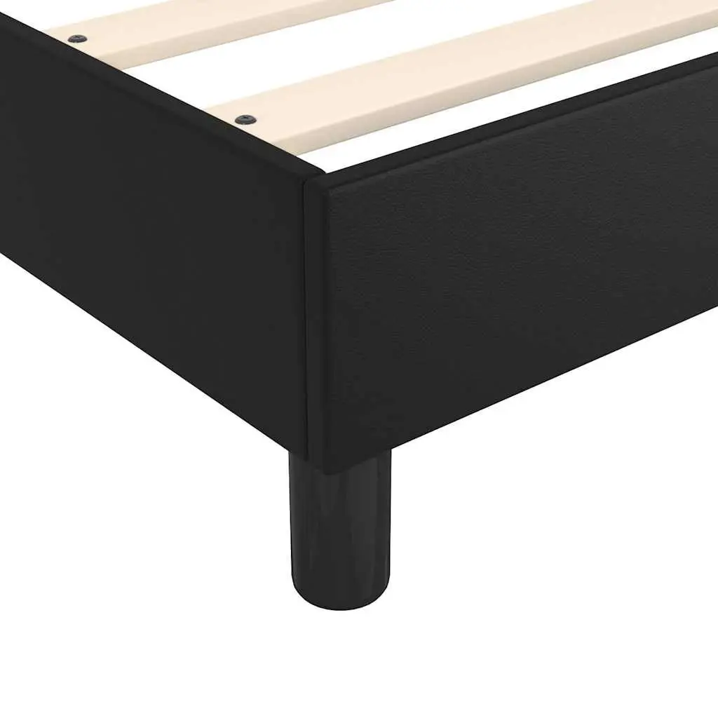 Box Spring Bed Pocket Mattress King Single 106x203cm Black Faux Leather