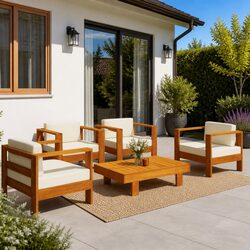 Comfort Meets Style in This 5 Piece Garden Lounge Set