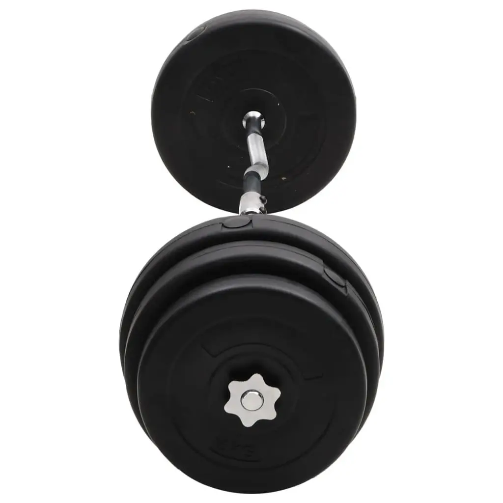 Curl Barbell Weightlifting Set 90 kg Black Strength Training
