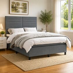 Comfort-Driven Box Spring Bed with Pocket Spring Mattress 137x187cm