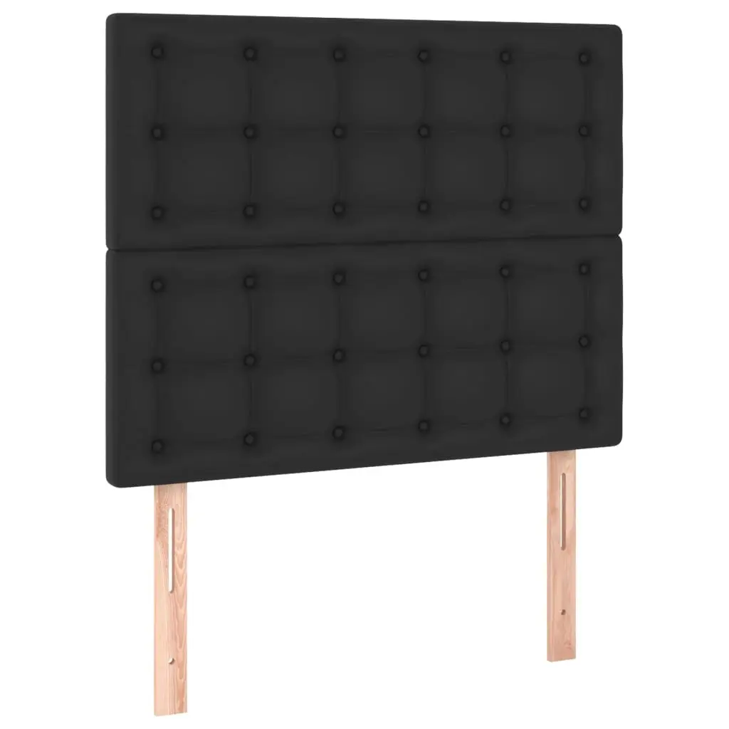 Box Spring Bed Pocket Spring Mattress King Single Black Faux Leather