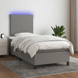 Comfortable Box Spring Bed with LED and Practical Design