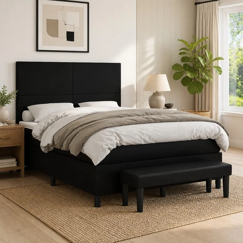 Queen Size Bed with Pocket Spring and Bench