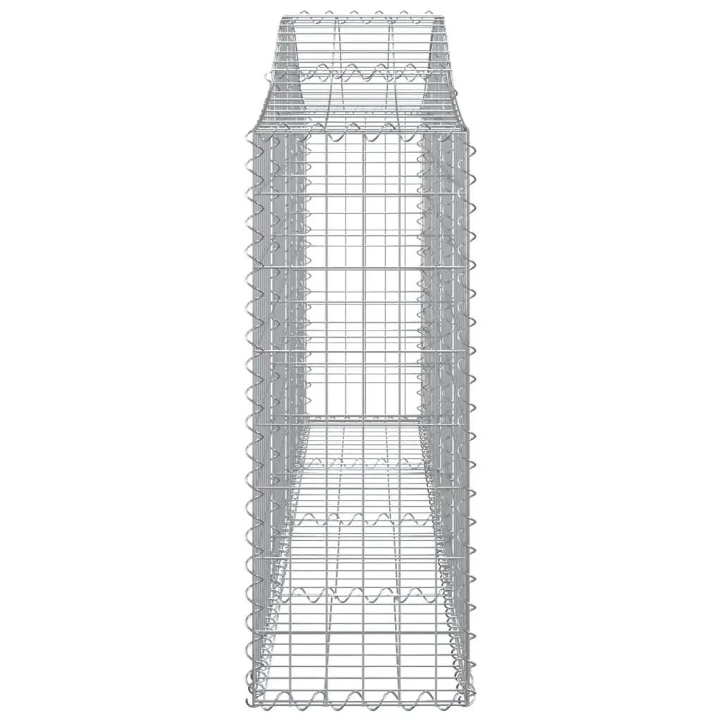 Arched Gabion Baskets Garden Barrier 3 pcs Decorative Outdoor Silver