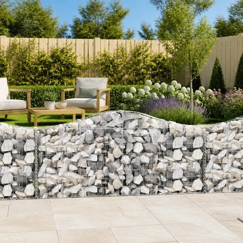 7-Piece Arched Gabion Baskets for Outdoor Projects