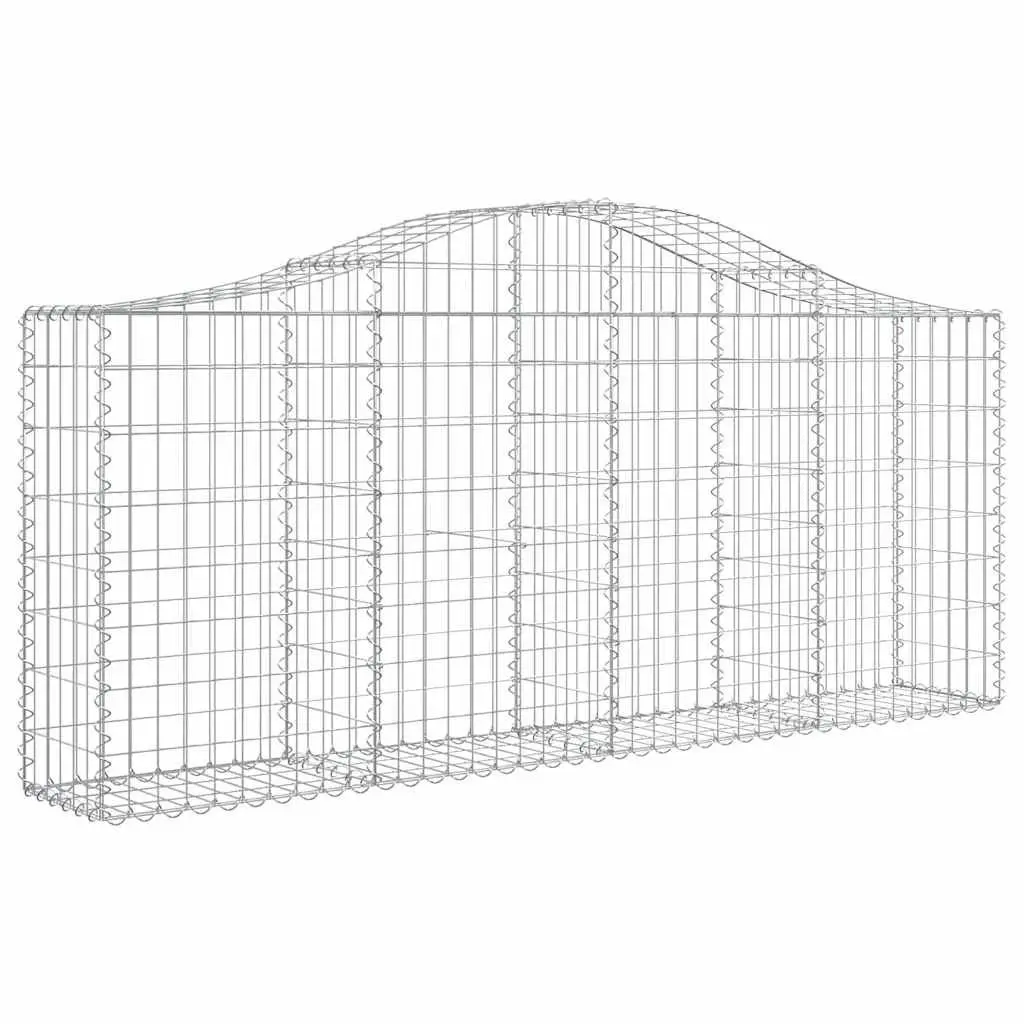 Arched Gabion Baskets 8 pcs Garden Barrier Retaining Wall Outdoor Decorative