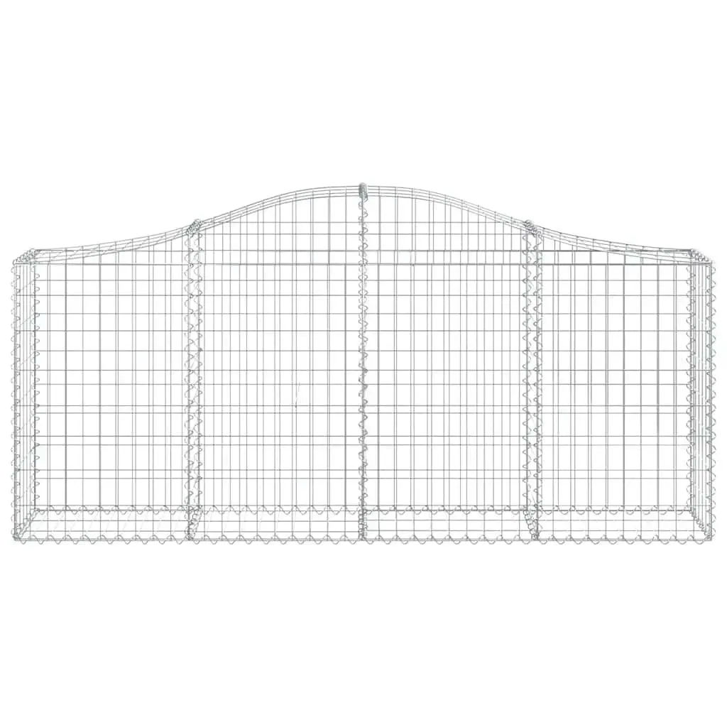 Arched Gabion Baskets 8 pcs Garden Barrier Retaining Wall Outdoor Decorative