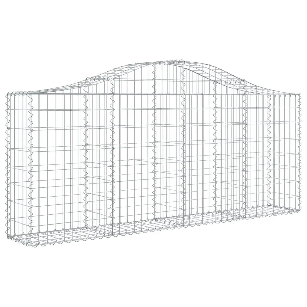 Arched Gabion Baskets 9 Pieces Garden Barrier Retaining Wall Decorative Outdoor