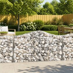 Arched Gabion Baskets 2pc Garden Decorative Barriers Retaining Wall Outdoor