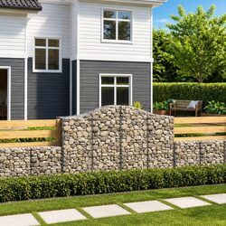Arched Gabion Baskets - Reliable Decorative Barrier, 2 pcs
