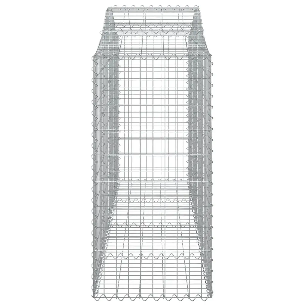 Arched Gabion Baskets Garden Barrier 200 x 50 x 120140 cm Silver 3 Piece