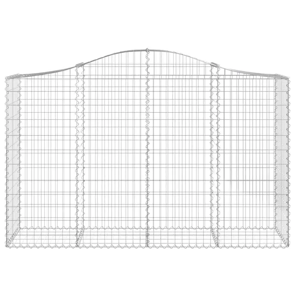 Arched Gabion Baskets 5 pcs Garden Barrier Retaining Wall Decorative Outdoor
