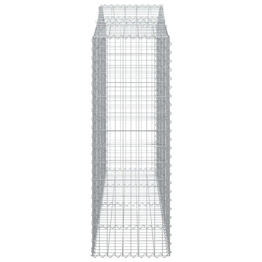 Arched Gabion Baskets Garden Barrier 200x50x140160cm Silver 2 Piece