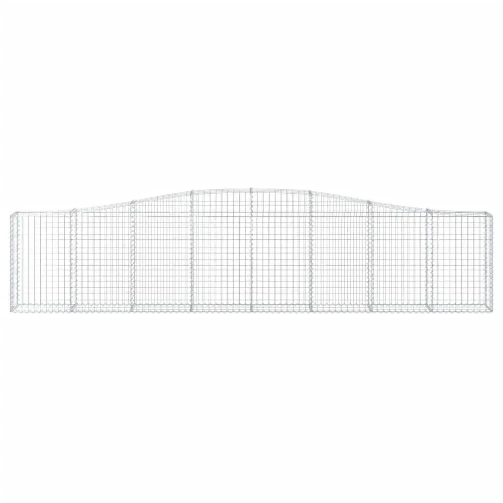 Arched Gabion Baskets 5 pcs 400x30x80/100 cm Garden Retaining Wall Decorative