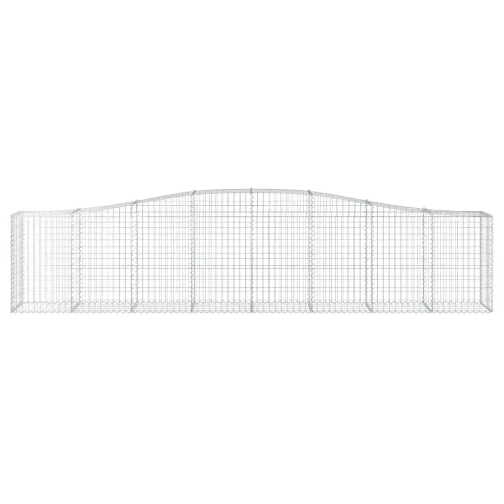 Gabion Baskets Decorative Garden Retaining Wall 400x50x80/100cm Silver 2pcs