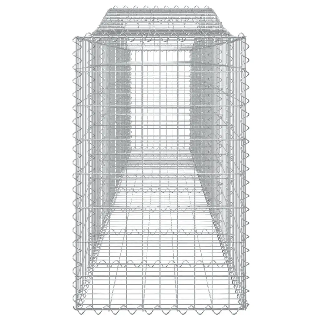Gabion Baskets Decorative Garden Retaining Wall 400x50x80/100cm Silver 2pcs
