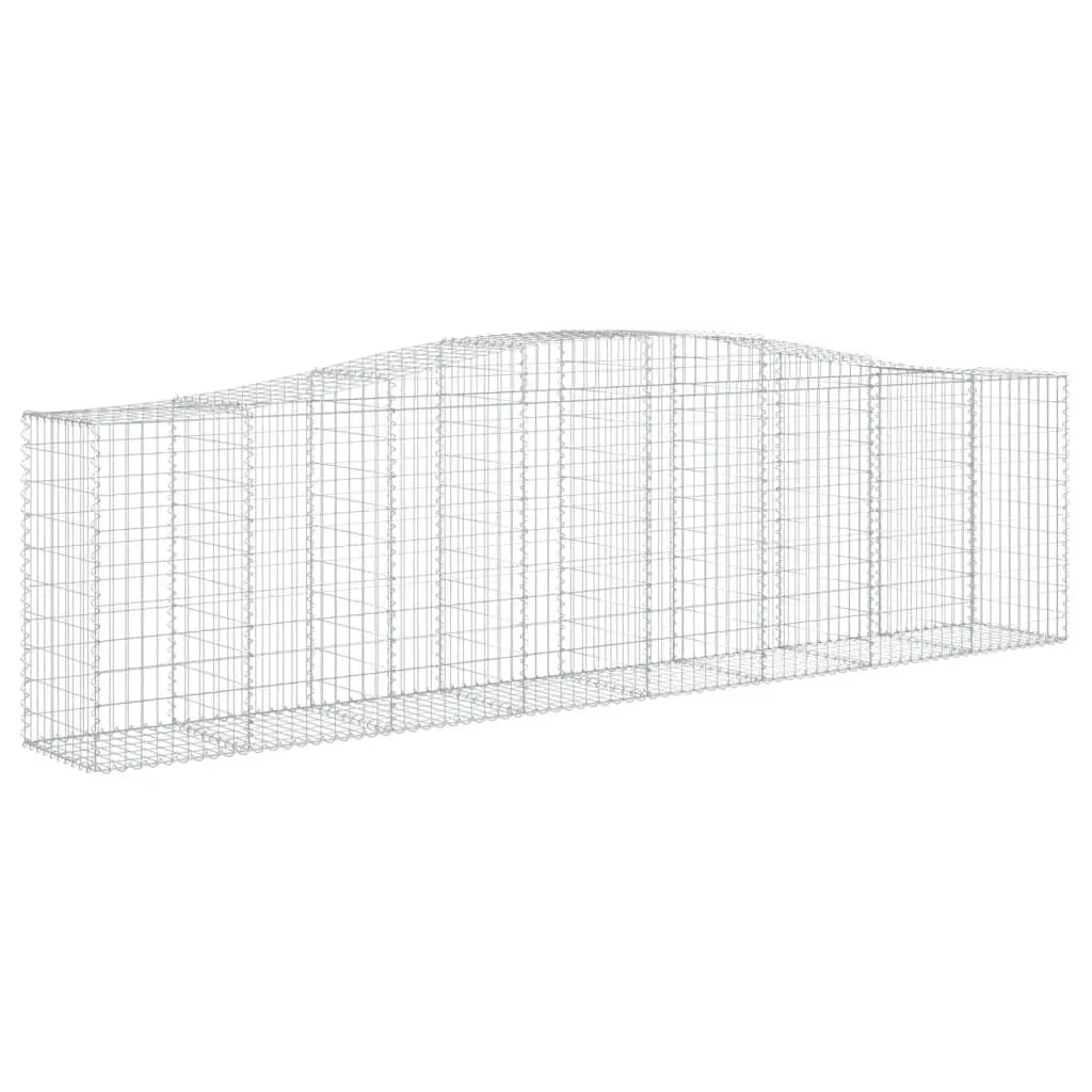 Arched Gabion Baskets Garden Barrier 400x50x100120 cm Silver 2 Piece
