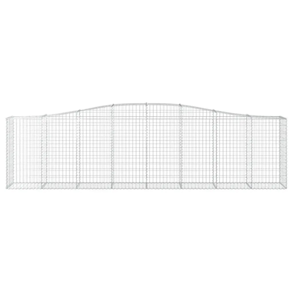 Arched Gabion Baskets Garden Retaining Wall Decorative 400x50x100120 cm Silver 6 Piece