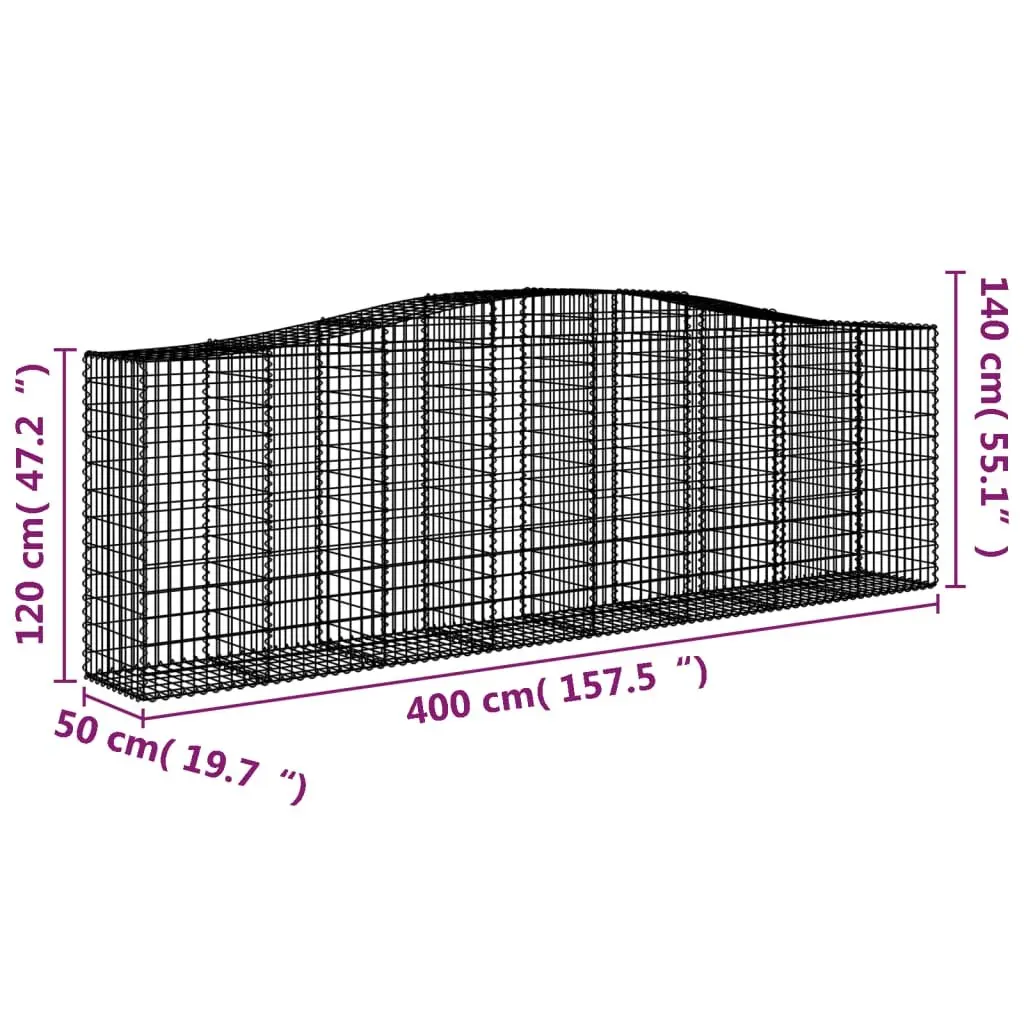 4 pcs Arched Gabion Baskets for Gardens