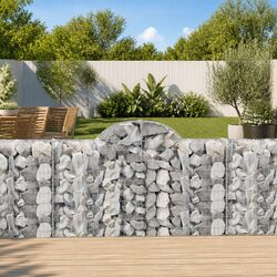 Valuable Arched Gabion Baskets Set of 3, 200x30x100/120 cm