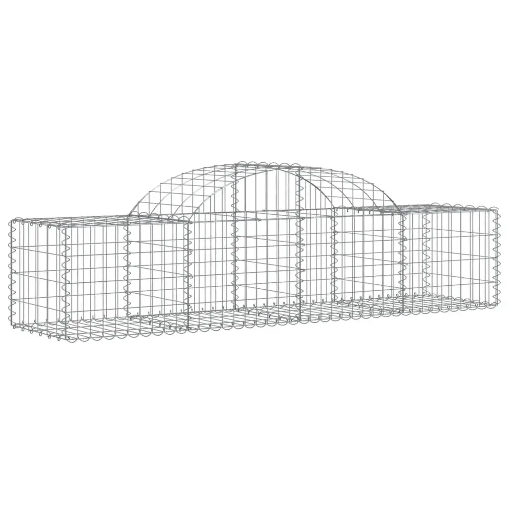 Arched Gabion Baskets 2 pcs Garden Barrier Retaining Wall Decorative Outdoor