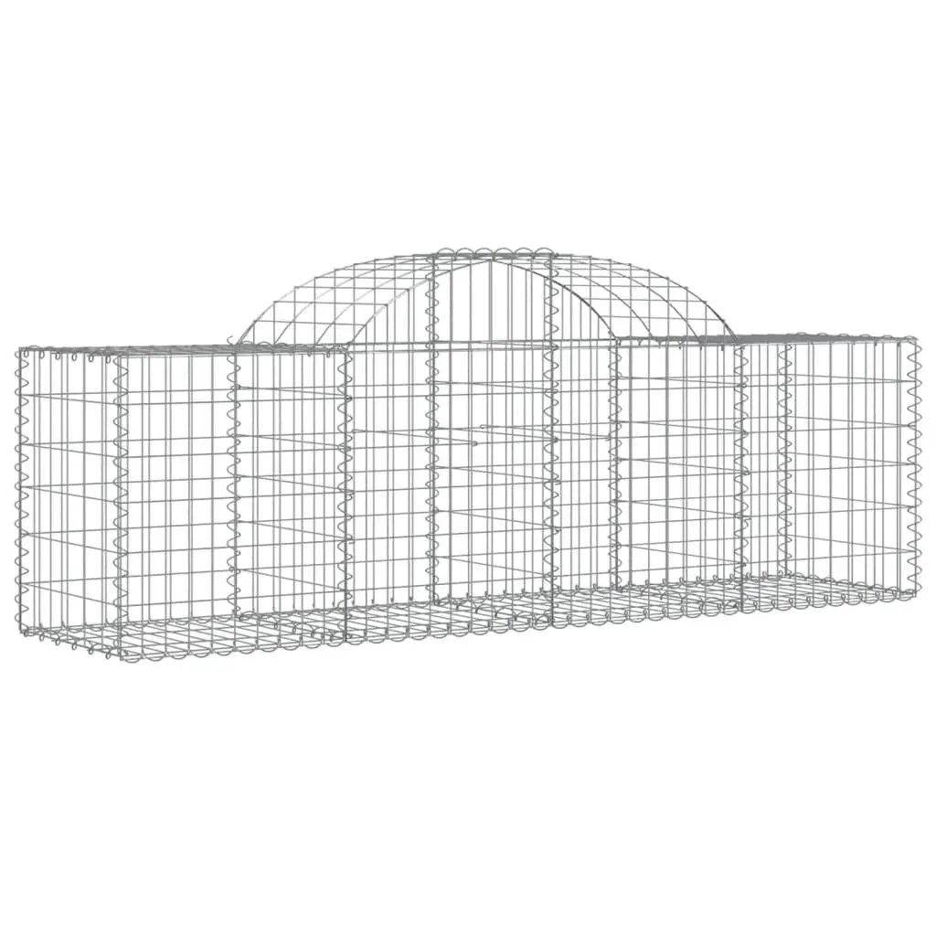 Arched Gabion Baskets 3 pcs 200x50x60/80 cm Garden Barrier Retaining Wall