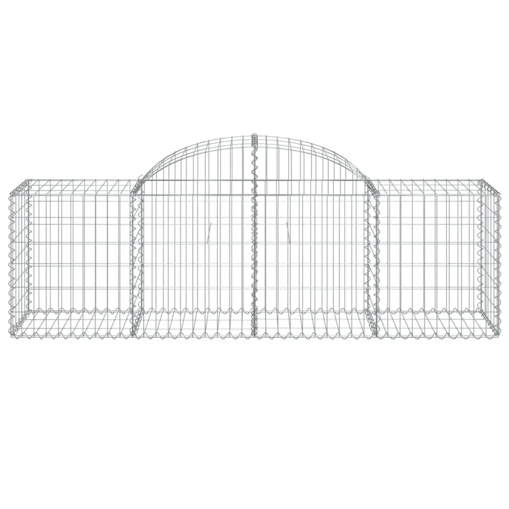 Arched Gabion Baskets 3 pcs 200x50x60/80 cm Garden Barrier Retaining Wall
