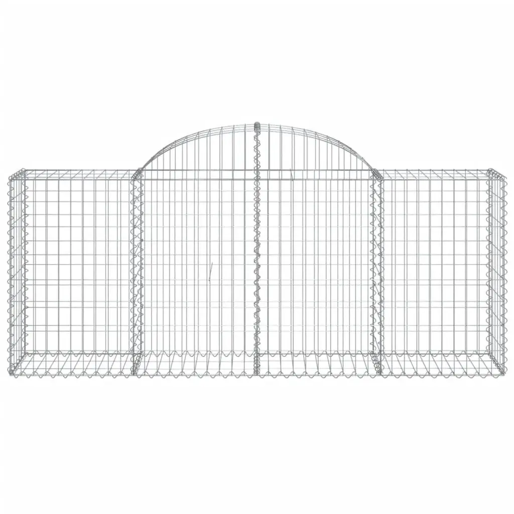 Arched Gabion Baskets Set 4pcs Garden Barrier Decorative Retaining Wall Outdoor