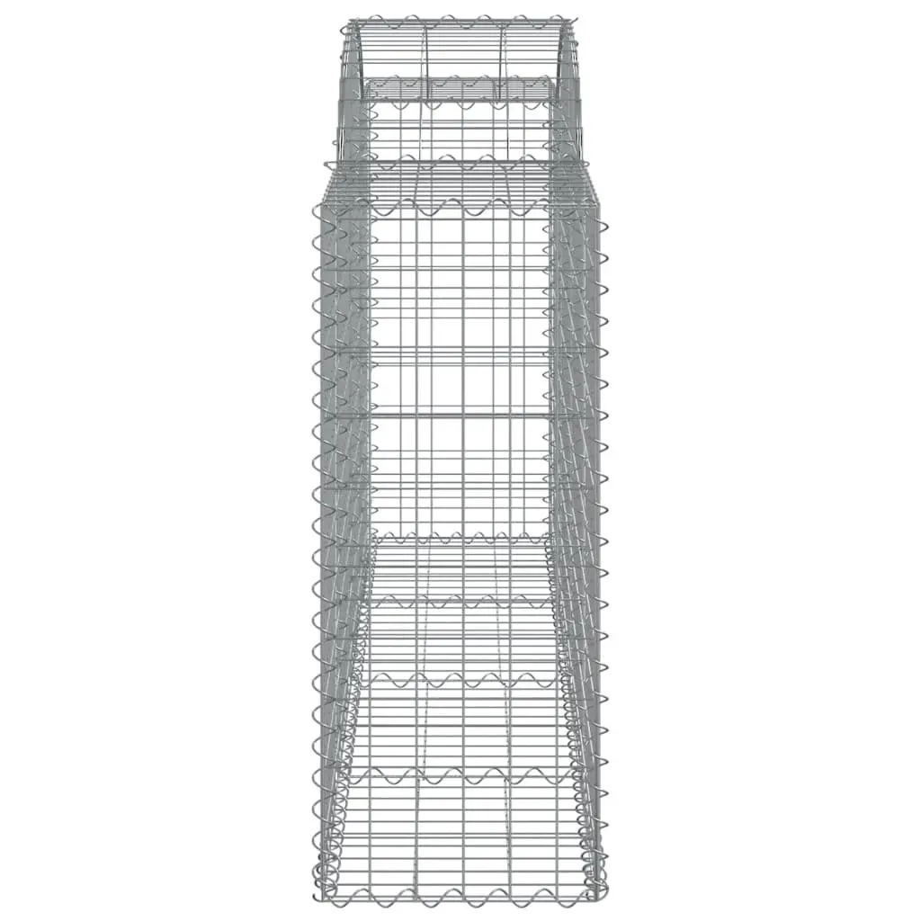 Arched Gabion Baskets Garden Decorative Retaining Wall Barrier 200x50x100120cm Silver 3 Piece