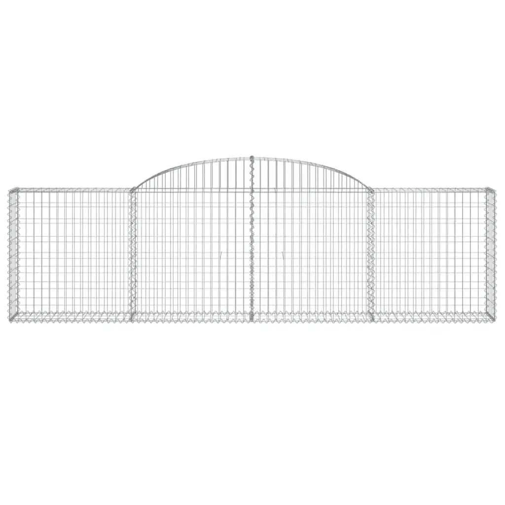 Arched Gabion Baskets 6 pcs 300x30x80/100 cm Garden Barrier Retaining Wall