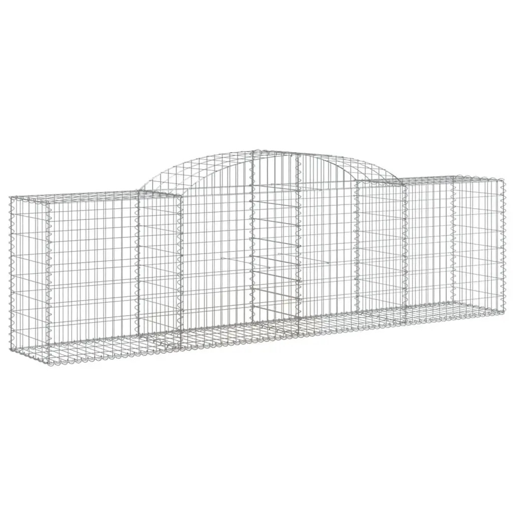 Arched Gabion Baskets 5 Pieces Garden Barrier Retaining Wall Decorative Outdoor