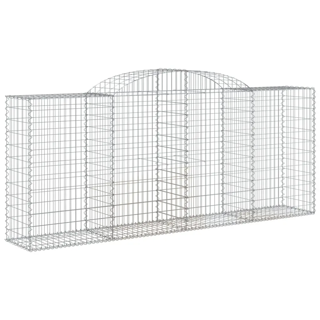 Arched Gabion Baskets 3 pcs Garden Barrier Retaining Wall Decorative Outdoor